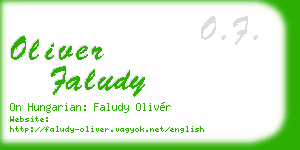 oliver faludy business card